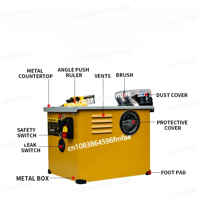 Dust-free Saw Multifunctional Woodworking Power Tool Solid Wood Floor Decoration Electric Saw Bench Cutting Machine