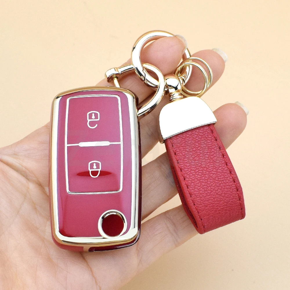 شل لشركة فولكس فاجن فولكس فاجن بولو تيجوان باسات B5 B6 B7 جولف 4 5 6 MK6 جيتا لافيدا لسكودا اوكتافيا السيارات تيجوان حافظة مفاتيح السيارة #5