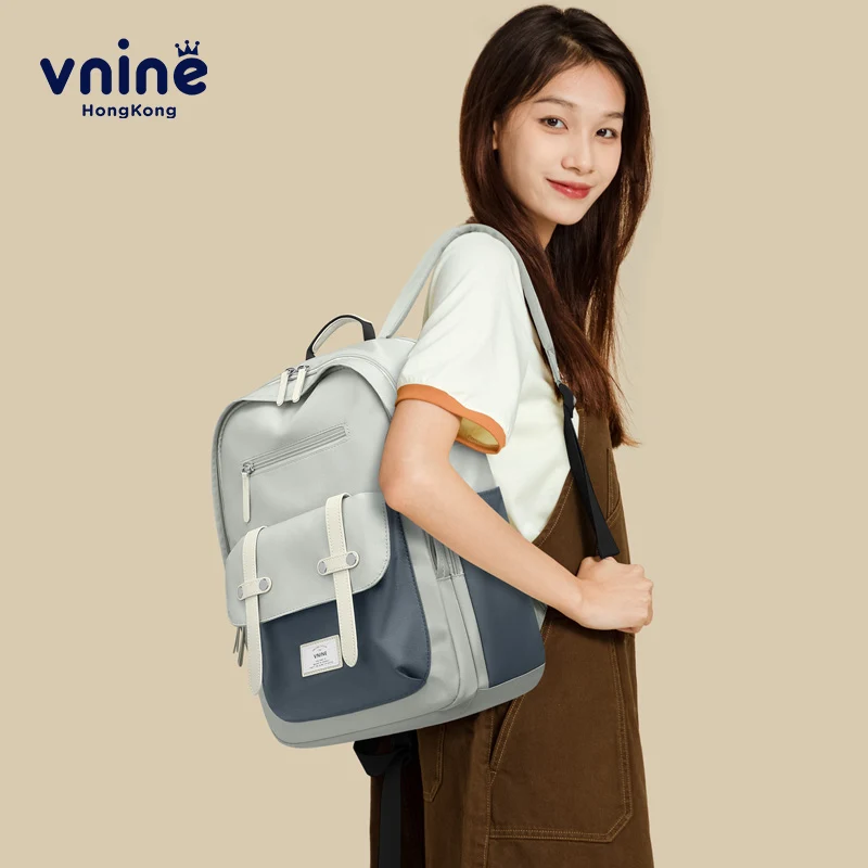 V.NINE Unisex Backpack Light Green Backpacks Aesthetic 15 6 inch Laptop Bag Pack Anti Theft Compartment Commuter Bags Couple