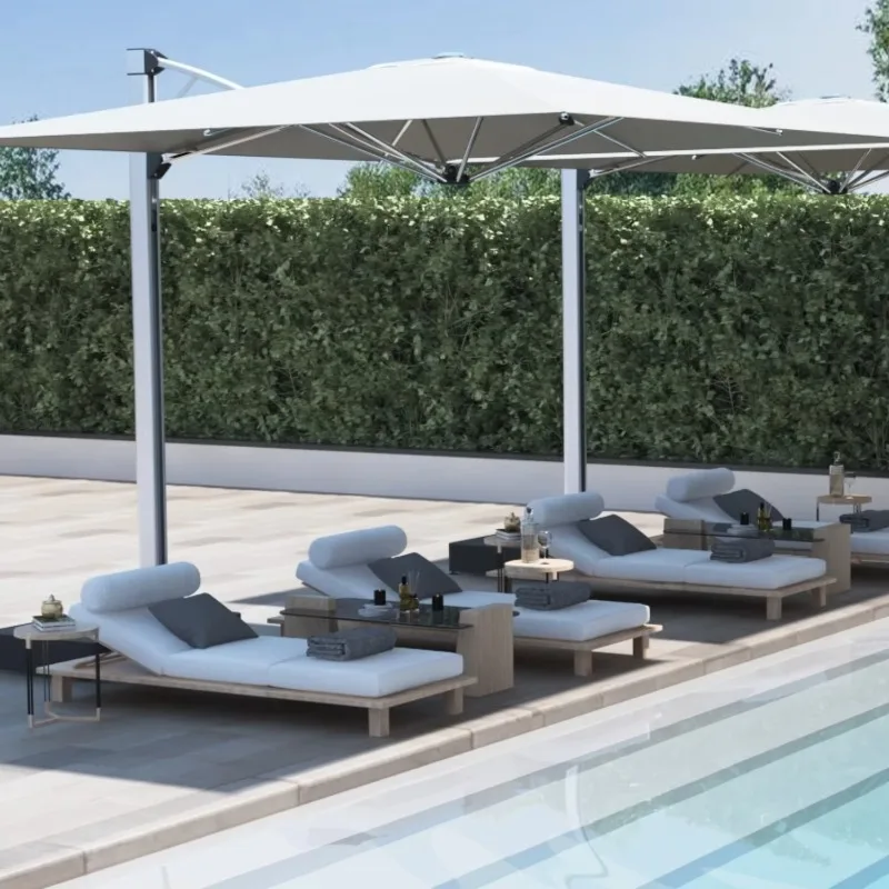 3M Waterproof Outdoor Parasol Aluminum Gas Assisted Cantilever Umbrella