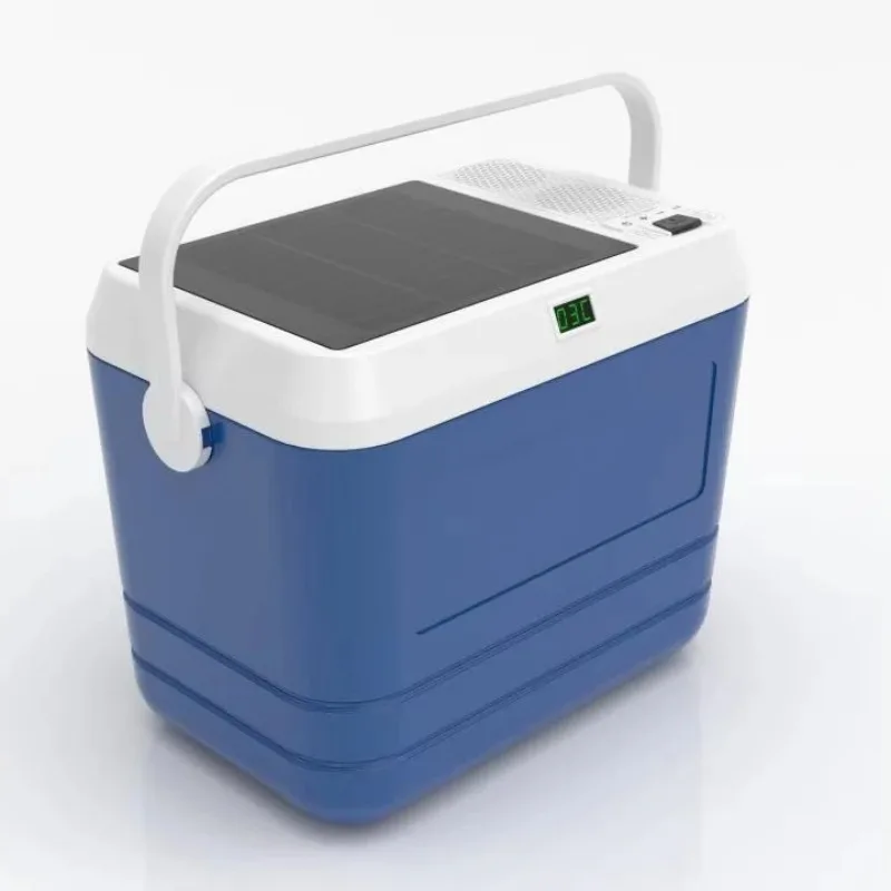Solar Cooler Box Iceless Solar Powered Cooler Refrigerator Ice Chest With Portable Battery Not Any Powerbank