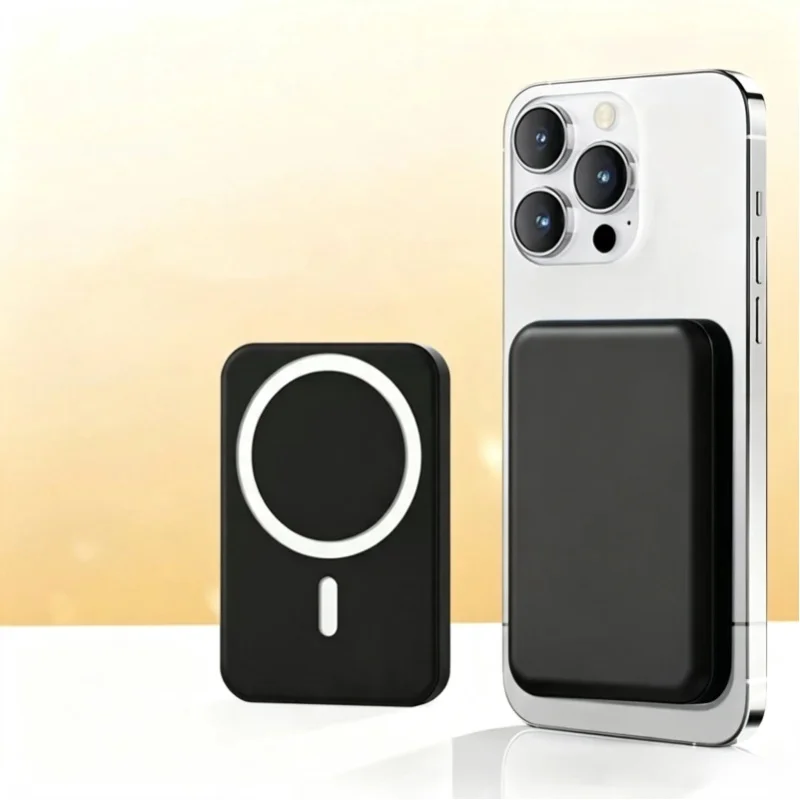 Magnetyczny powerbank 5000mAh, przenośny, do użytku na zewnątrz, kieszonkowy, zewnętrzna bateria do iPhone 117/16/15/14/13/12/Pro/Pro Max — 2