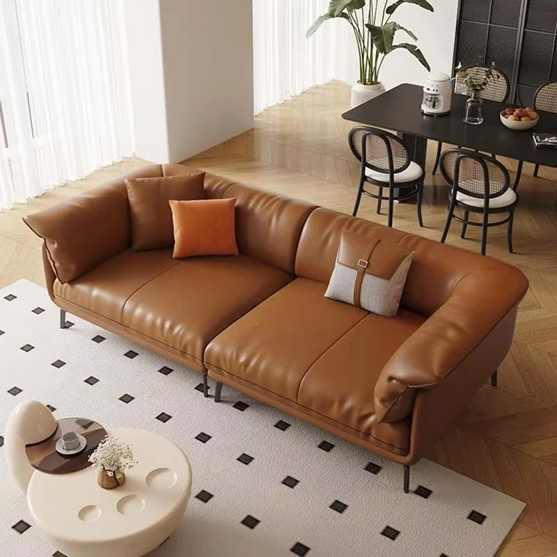 

m Living Room Sofas Genuine Leather Lounge Luxury Sofa Hallway Apartment Decor Aesthetics Modern Furniture m