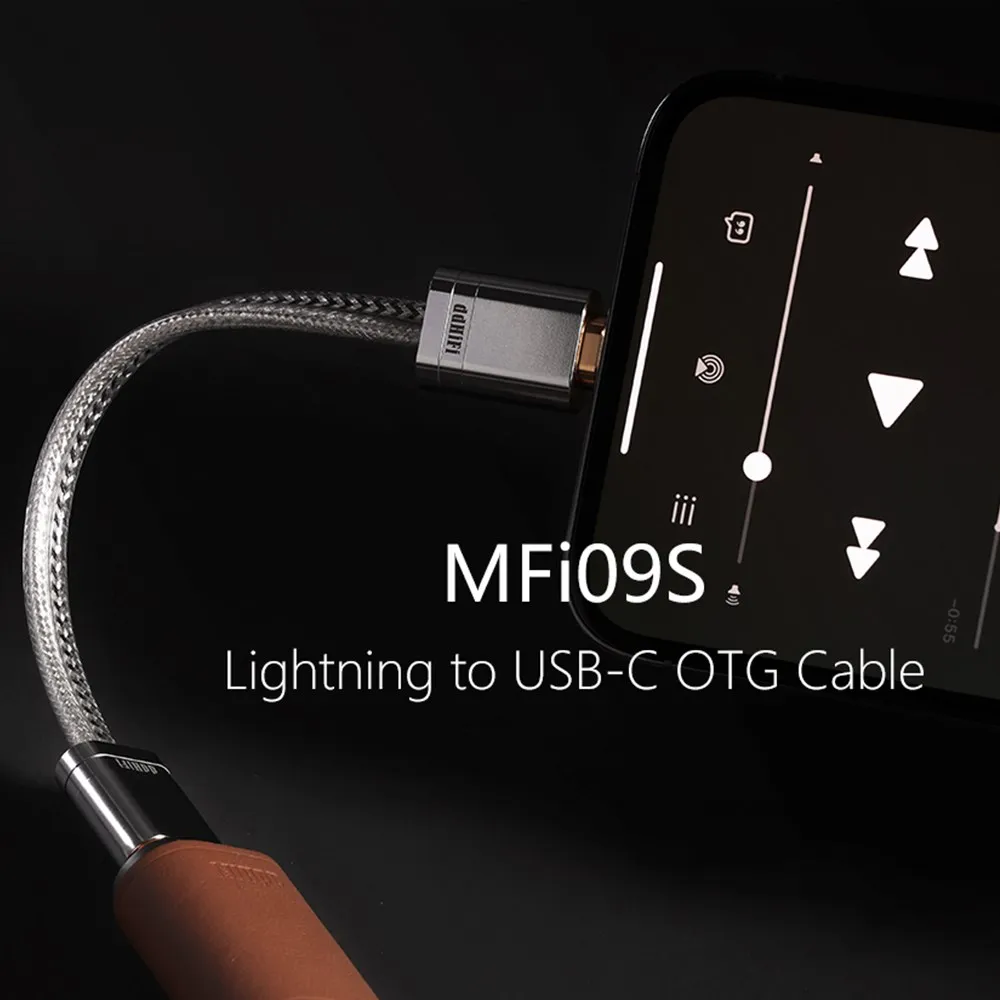 DD DdHiFi TC09S MFi09S Loại C/Ánh Sáng-Ninh Để Loại-C OTG Cáp Độ Tinh Khiết Cao Litz bạc Nguyên Chất Dây Và Oxy-Miễn Phí Dây Đồng