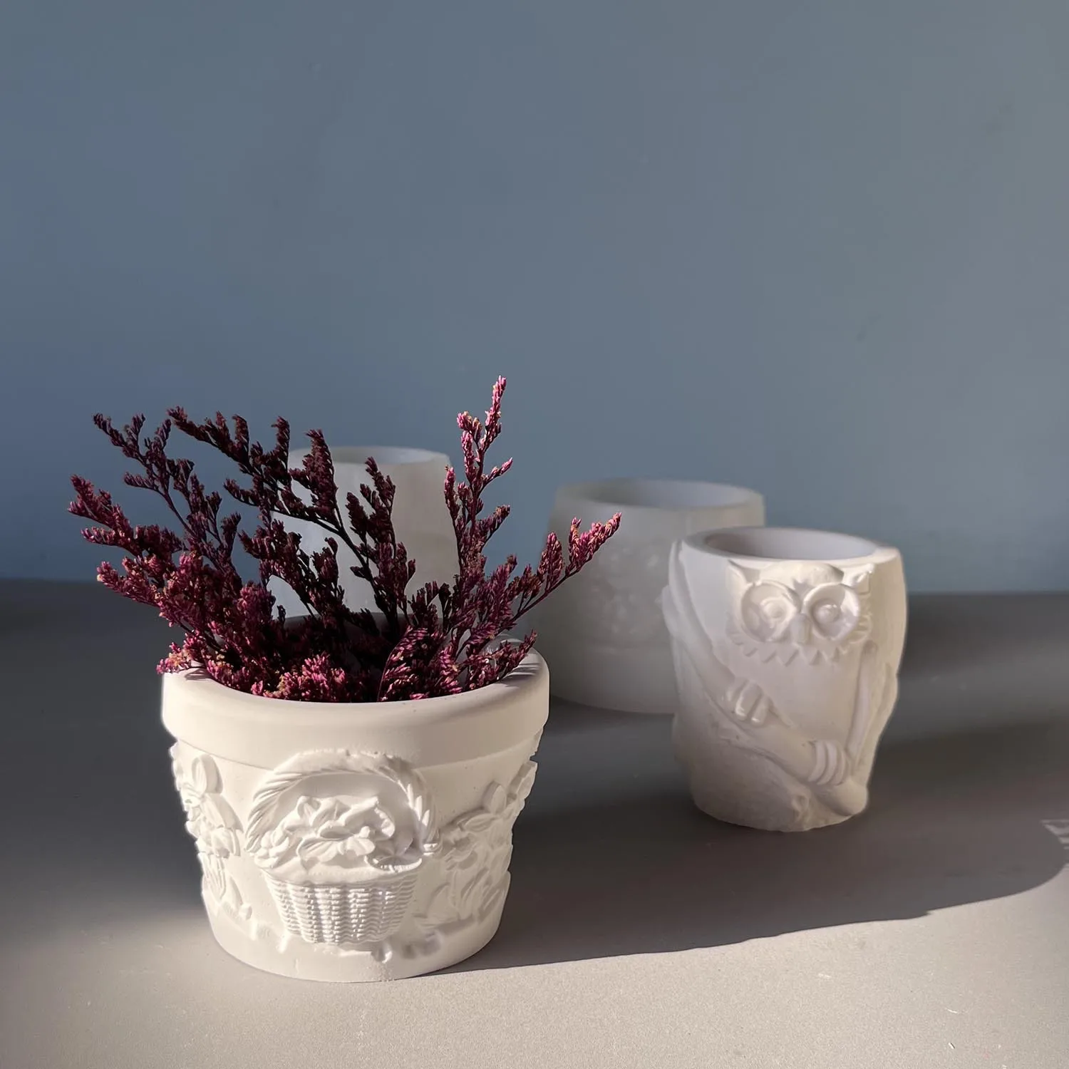 

Силиконовая форма для цветочных корзин и кашпо в форме совы, для домашнего декора, подставок для ручек, подсвечников, для гипса и цемента