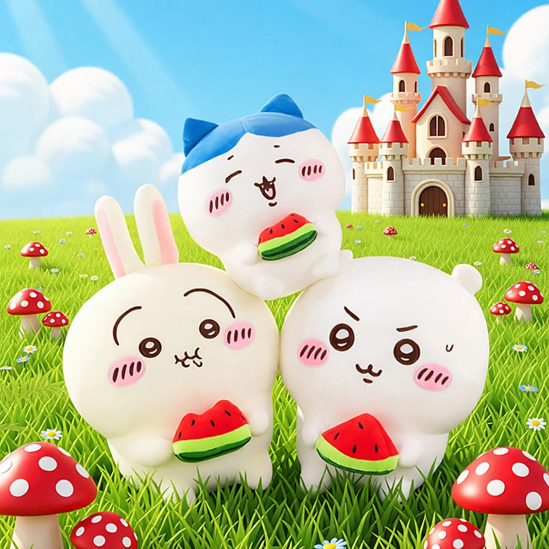 

New 55cm Watermelon Series Usachi Chiikawa Doll Kawaii Plush Toy Peripheral Self-deprecating Bear Hachiware Pillow Cushion Gift