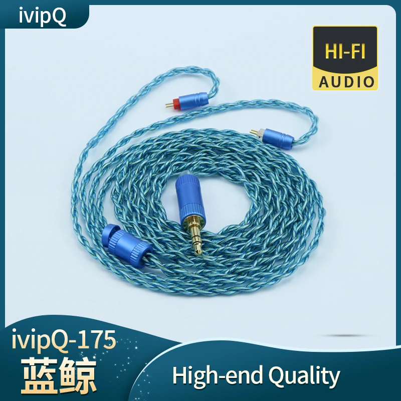 IvipQ 4 Core LITZ kabel earphone HiFi Graphene terbenam minyak OFC 3.5mm/2.5/4.4mm untuk IE900 MMCX/2PIN 0.78/QDC untuk karat MK4