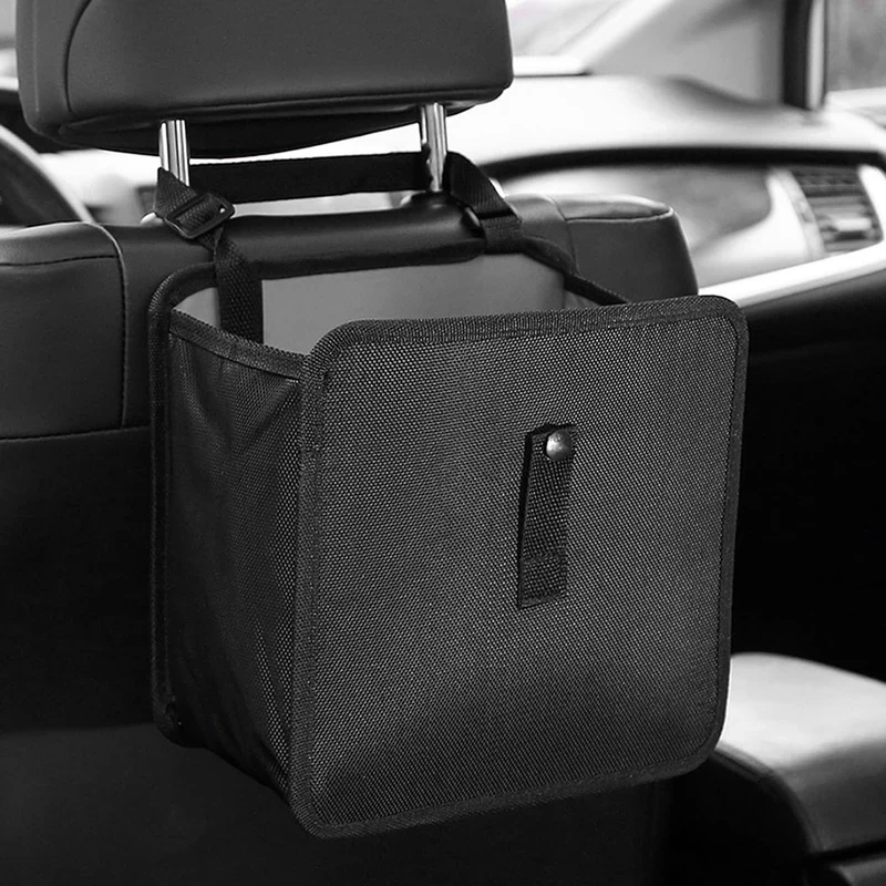 Adjustable Strap Car Interior Hanging Storage Bin Collapsible Vehicle Small Item Holder