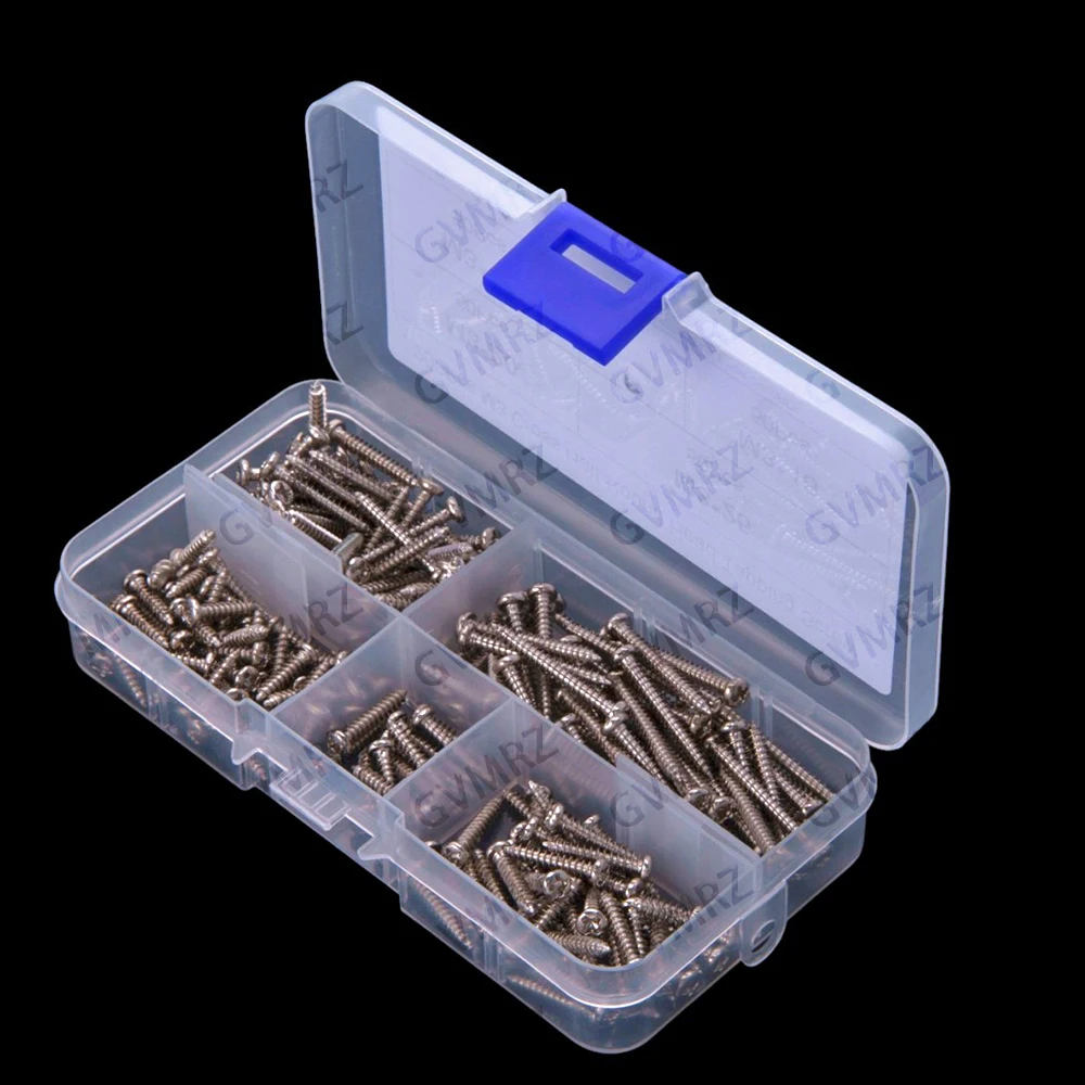 200PCS M3X16 M3X20 4Values ​​Self-Tapping Screw Set, Phillips Head Screws, M3*12/16 Pan Head Screw Combination Set For Connector