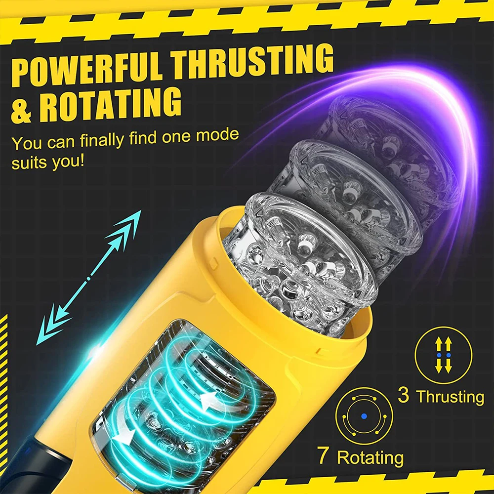 Automatic Thrusting Male Masturbator Vibration Penis Blowjob Machine pronunciation Masturbation Cup Pocket Pussy Sex toy - view 5