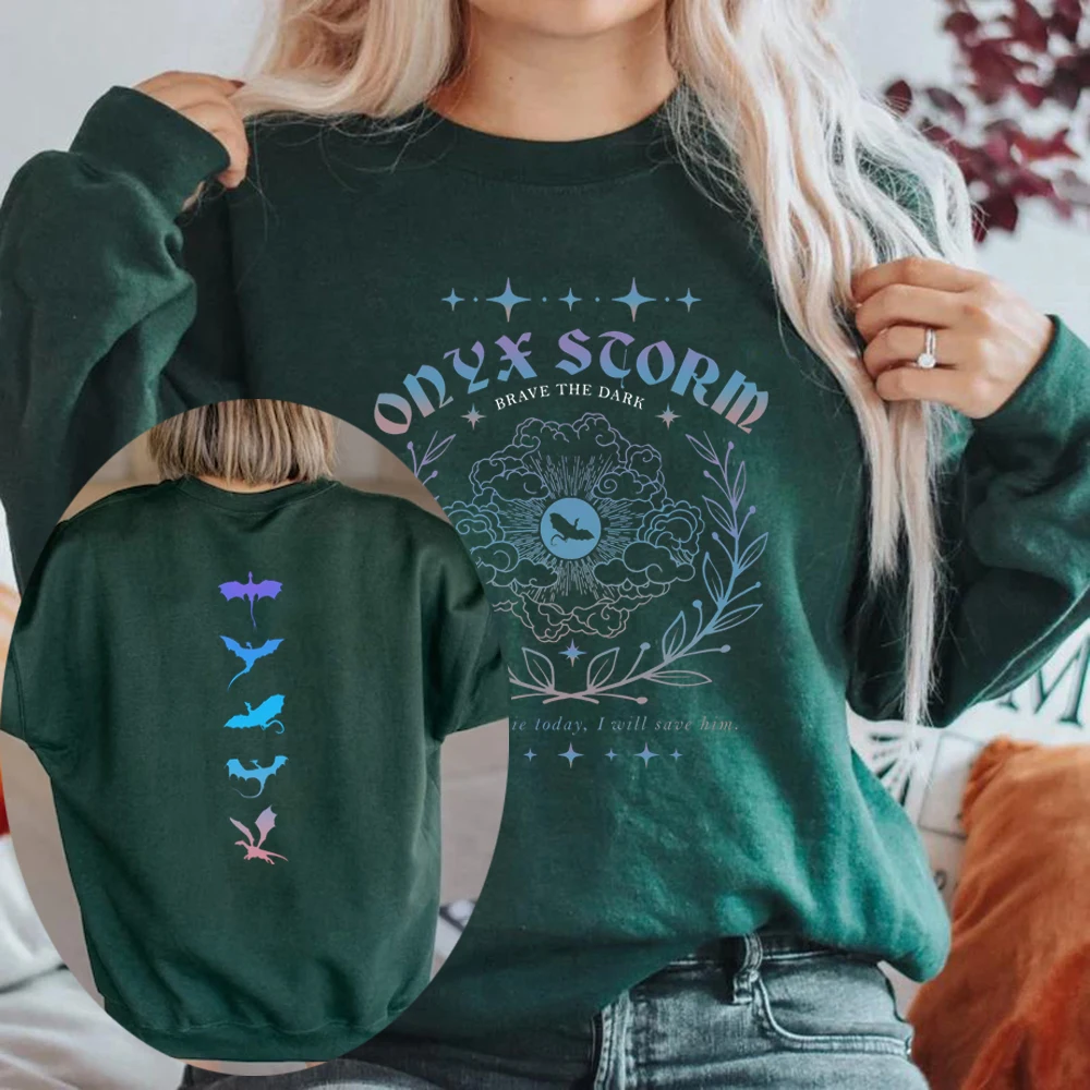 

Onyx Storm Basgiath War College Sweatshirt Xaden Riorson Pullover Men Women Long Sleeve Crewneck Sweatshirts Bookish Gift