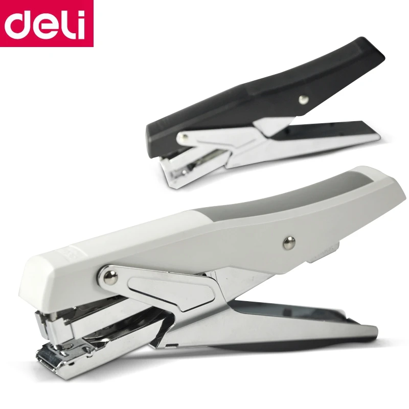 Deli 0329 Manual Plier Stapler Hand Hold Type Efforts Saving 20 Sheets 80g  Metal Stapler