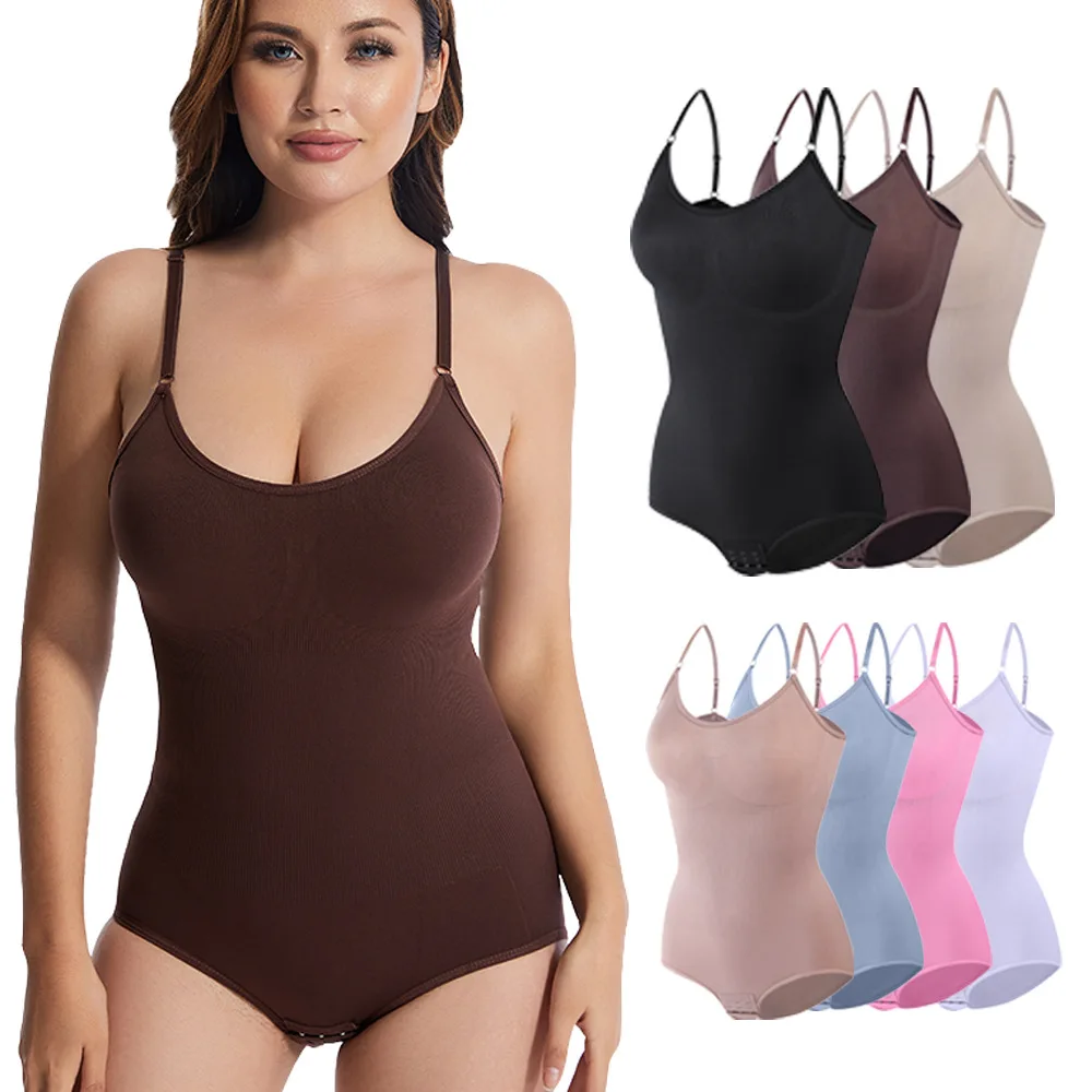 

Женский комплект боди из 2 или 3 предметов с пряжками и открытой промежностью для коррекции фигуры и утончения талии, комфортный.