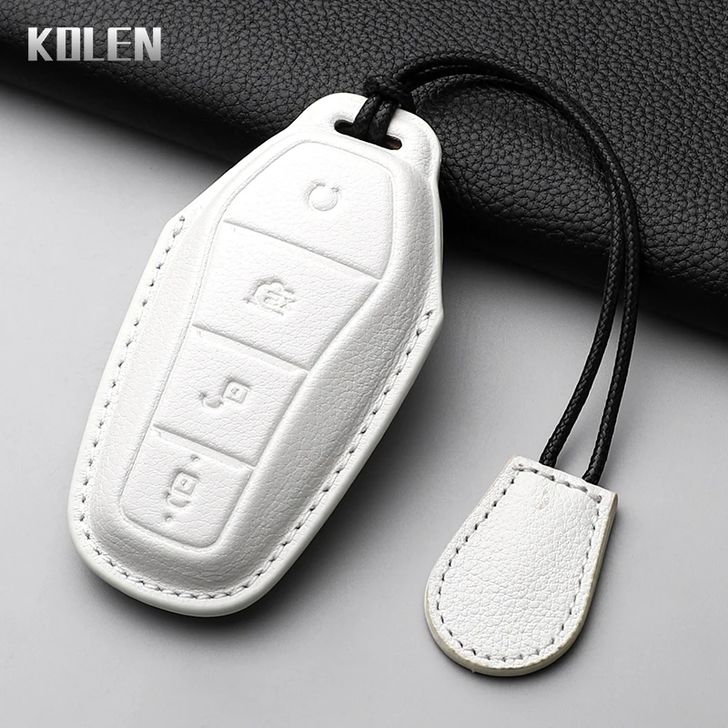 Leder Auto Schlüssel etui Cover Shell Fob für Byd Atto 3 Song Pro gelogen Han Ev Max Yuan plus Tang dm 2018 Qin Plus Protector Schlüssel bund