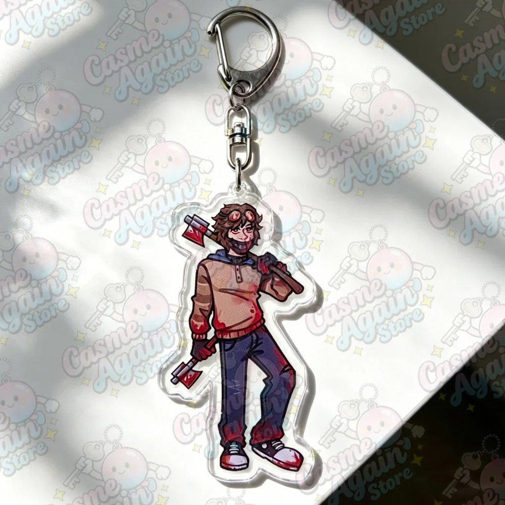 Cartoon Chibi Ticci Toby Keychain Accessories Bag Game Keyrings Jewelry Manga Fans Gifts