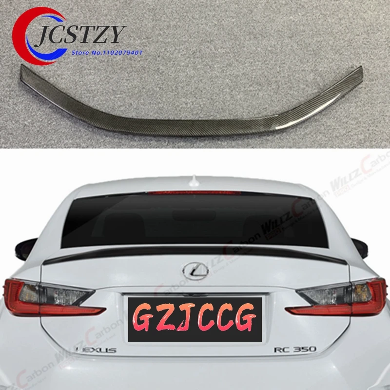 For lexus rc300 200t RC350 RC200 2015 2016 2017 Carbon Fiber Rear Roof Spoiler Wing Trunk Lip Boot Cover Car Styling