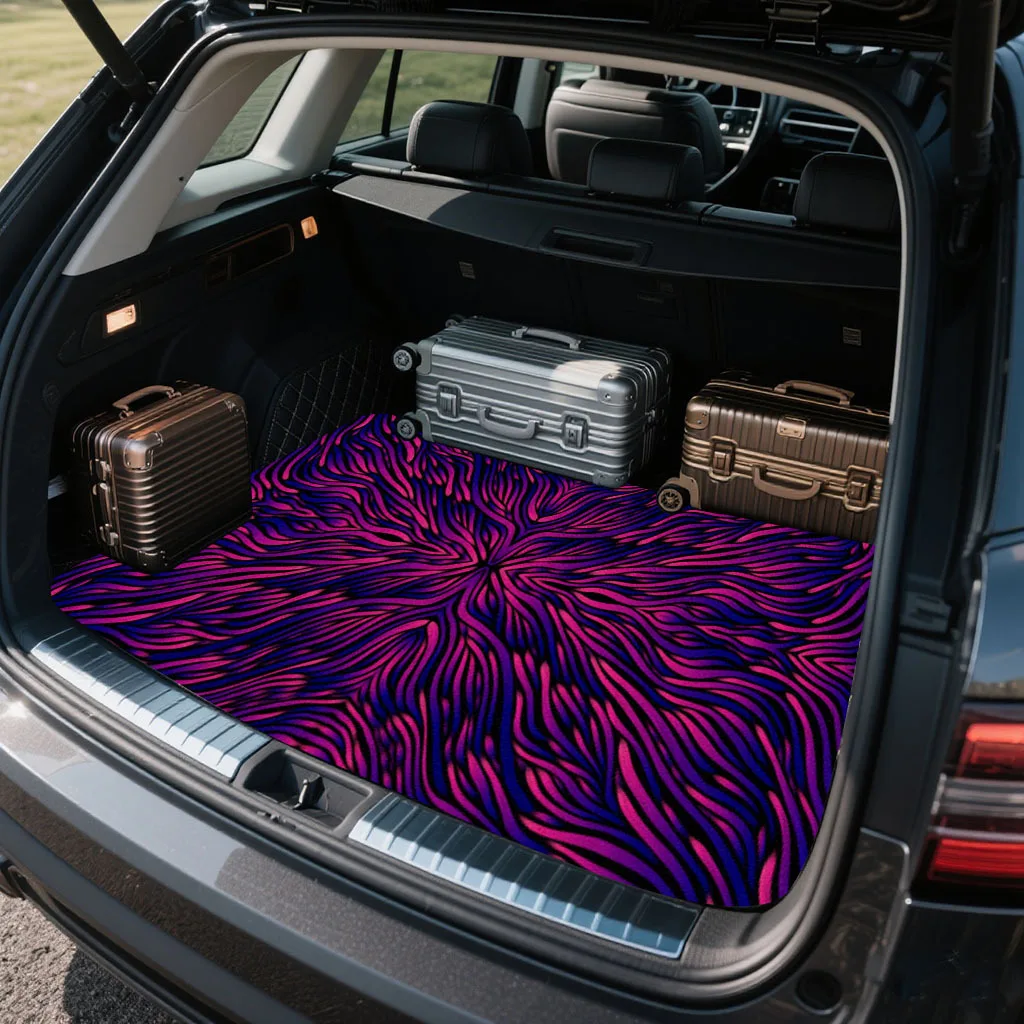 1pc Of Decorative Printed Trunk Mat For Cars, An Essential Item For Travel, Compatible With Various Car Models, A Must-Have Inte