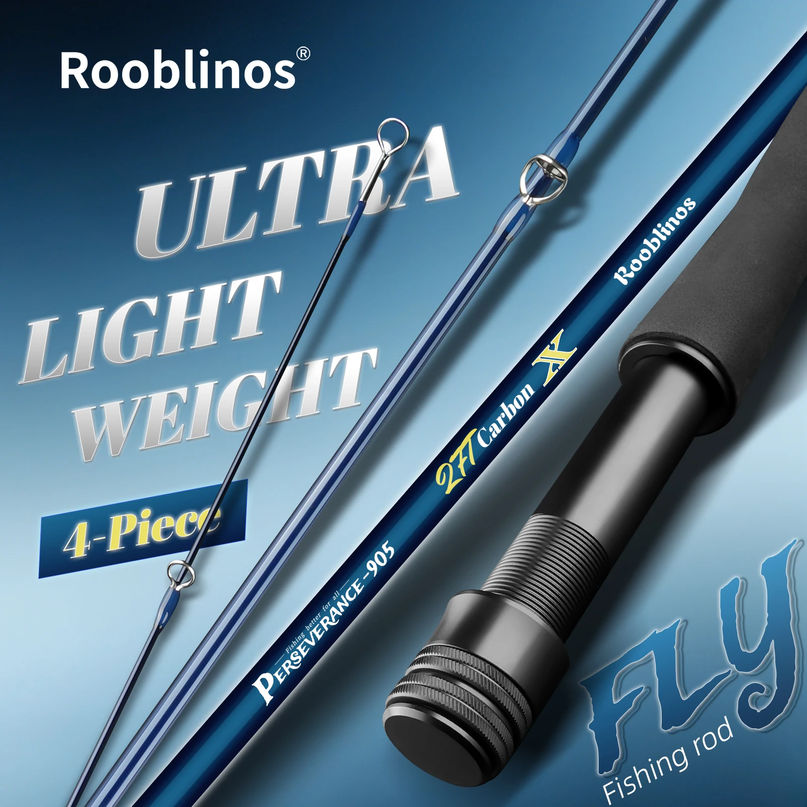 

Удочка для нахлыстовой ловли ROOBLINOS 4/5wt, 9 футов (2,7 м), ультралегкая, JIT