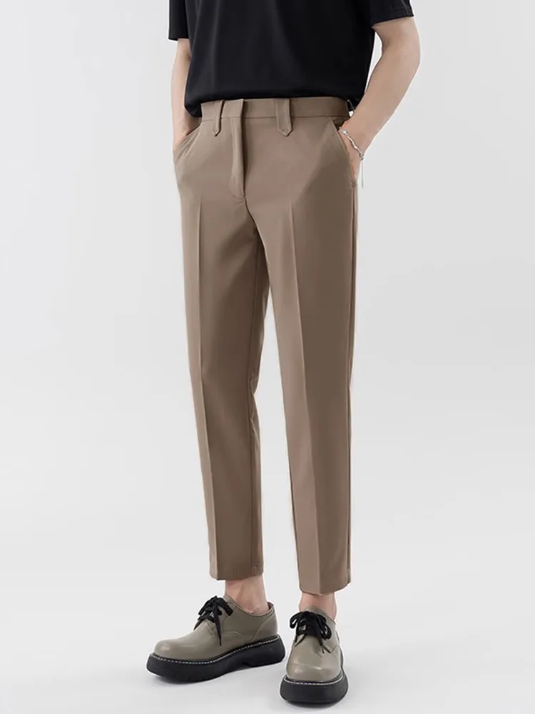 

Мужские повседневные брюки Nine-Foot Slim Fit в корейском стиле, зауженные, премиум-класса, универсальные, для костюма и повседневной носки