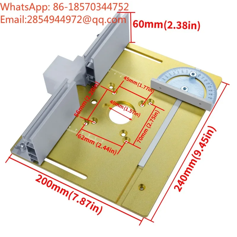 2026    C8+1 Generation Lifting Router Base Aluminum Router Insert Plate Woodworking Trimmer Engraving Machine Inverted Plate