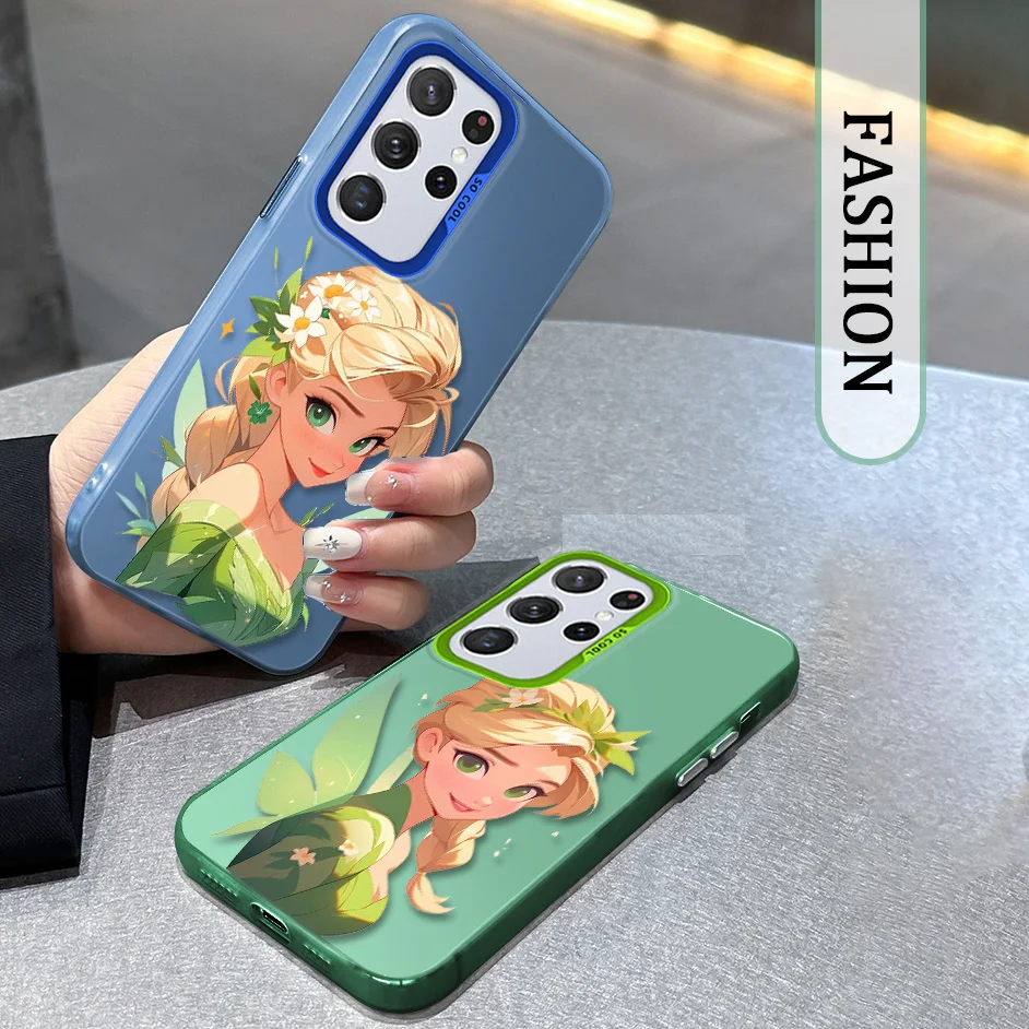 Cute Tinker Bell For Samsung Note 20 S20 S21 S22 S23 S24 FE Plus Ultra 5G Colorful Phone Case Funda Silicone Soft Cover Shell