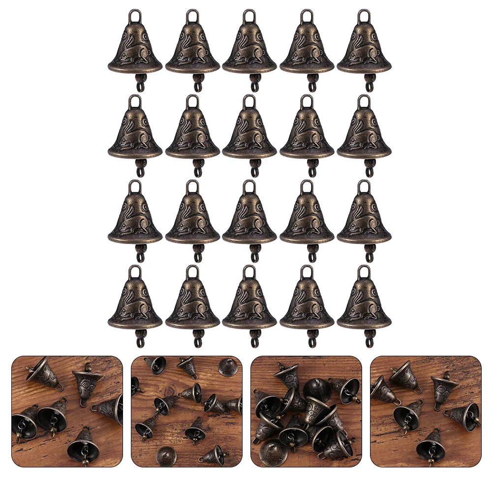 20 Pcs Little Horse Bell Decorations Jewelry Vintage Bells Rustic Wind Chime Jingle Crafts Metal DIY Tibetan