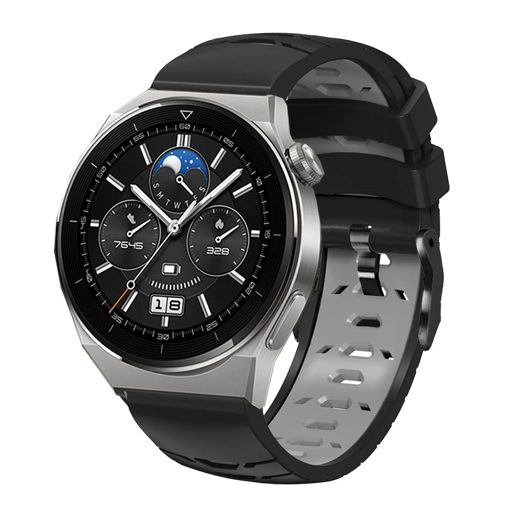 สายนาฬิกา22มม. สำหรับนาฬิกา Huawei GT 3 2 46มม. สายรัดข้อมือสำหรับ Huawei GT2 GT3 Pro 46มม. สายนาฬิกาซิลิโคนอะไหล่