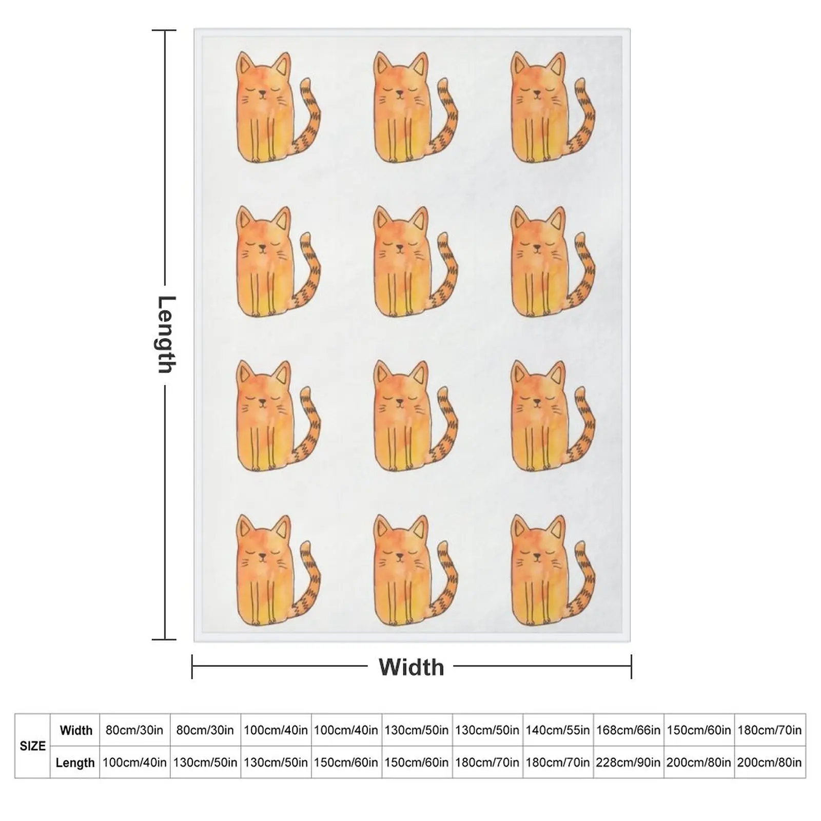 Ginger Cat Throw Blanket Soft Beds Summer Beach christmas decoration for babies Personalized Gift Blankets