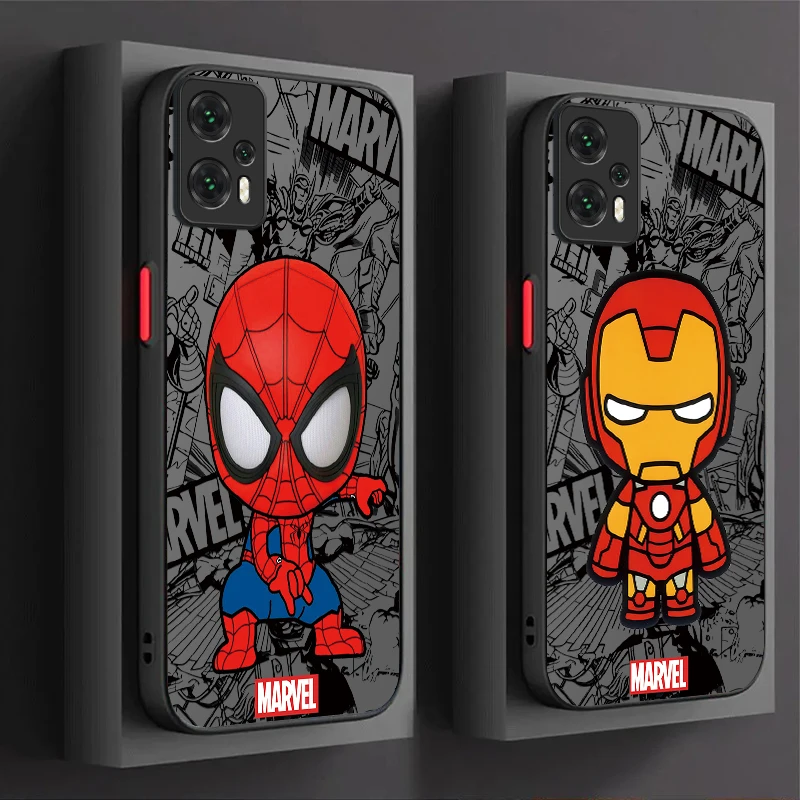 إصدار Q لطيف من هاتف Marvel Spider-Man لهاتف Xiaomi 14T 13T 12T 11T 10T 9T Pro Mi 14 13 12 10 11 Lite 5G NE غطاء مقاوم للصدمات #1