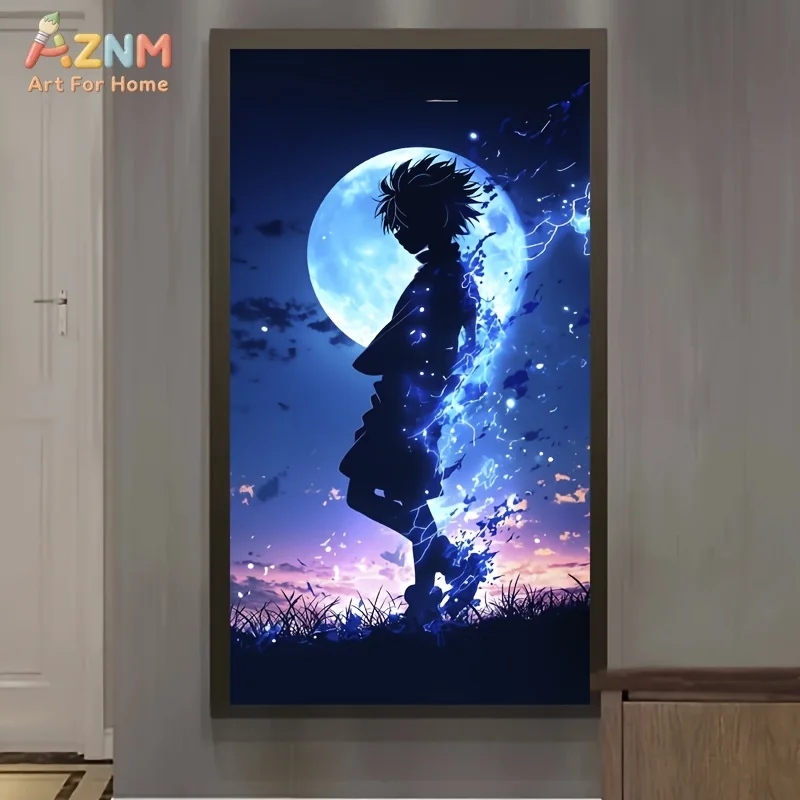 AZNM Hunter x Hunter Killua Blue Moon - Lienzo decorativo para pared, sin marco, para decoración del hogar