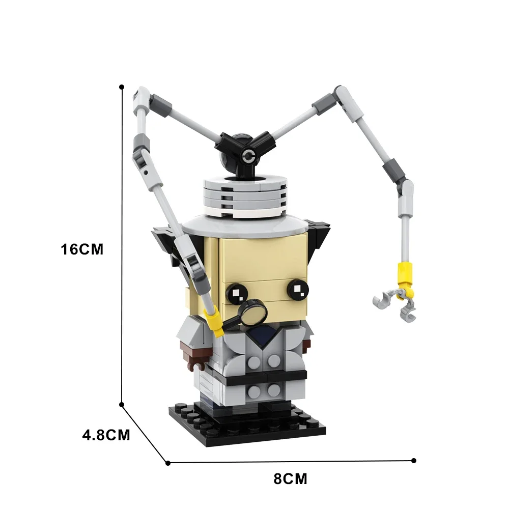 Gobricks MOC 만화 영화 검사 된 가제트 Brickheadzs 빌딩 블록 세트 액션 캐릭터 탐정 벽돌 장난감 어린이 선물