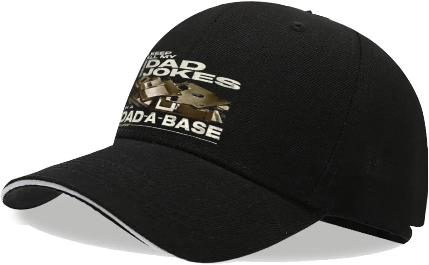 Dad-A-Base Cant Be Hacked Funny Father Joke Retro Floppy Hats for Men Women Baseball Cap Stylish Washed Hiking Hats Fitted