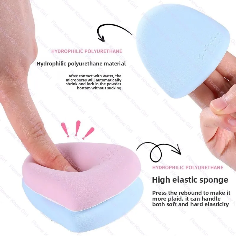 Yozhi humor bebê maquiagem esponja de água expansível macio mistura puff, uso molhado marshmallow esponja cosmética para fundação líquida