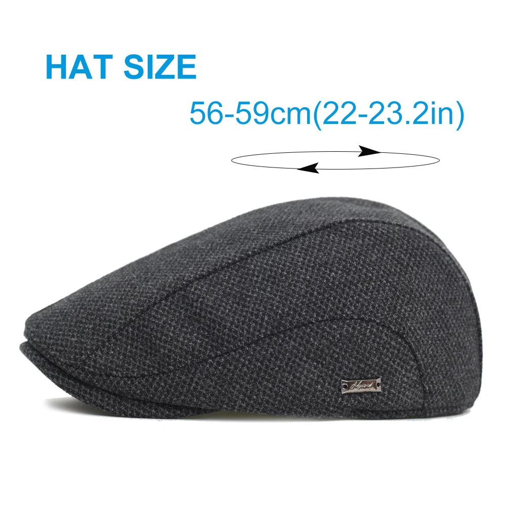 Autumn Winter Thick Warm Newsboy Caps Men Women Soft Beret Hat Casual Fashion Detective Hats Retro Driver Flat Caps