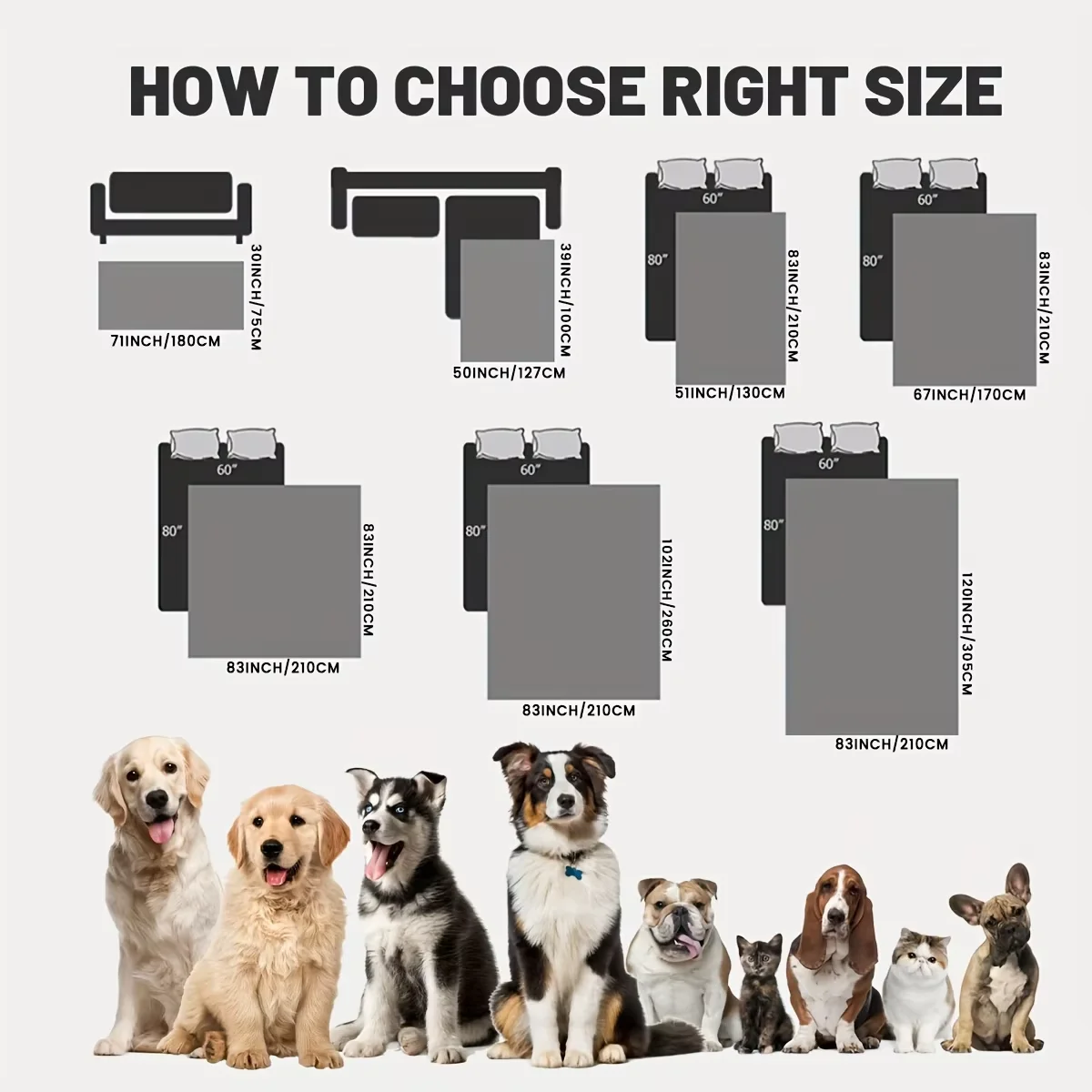 Small Check Pet Mattress,Washable PU Foam Dog Mat,Non-Slip Furniture Protector,Soft Bed Cover for Cats Dogs view 6