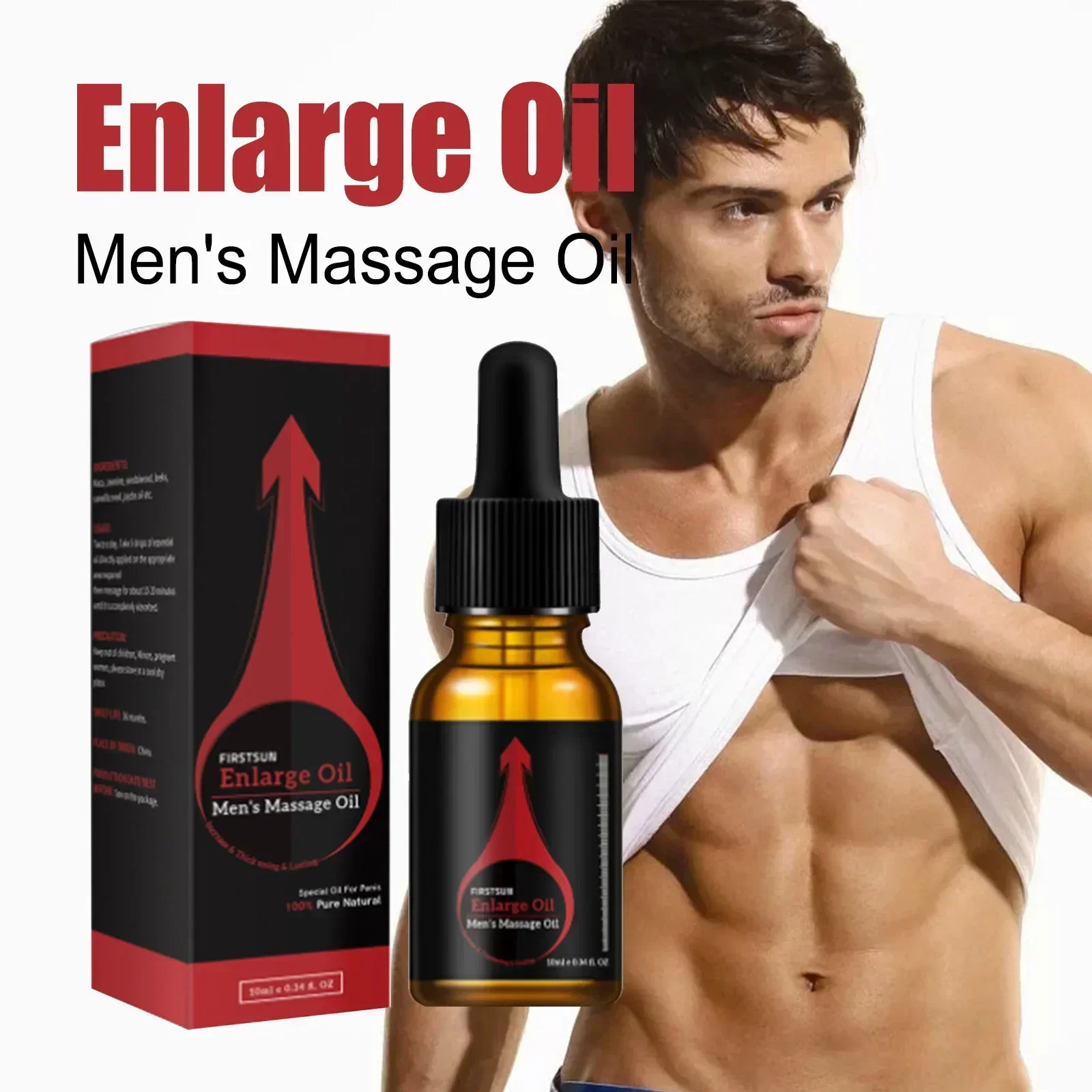 Óleo de massagem para aumento peniano masculino, aumento eréctil avançado, tamanho e saúde, eficiência garantida, XXXL