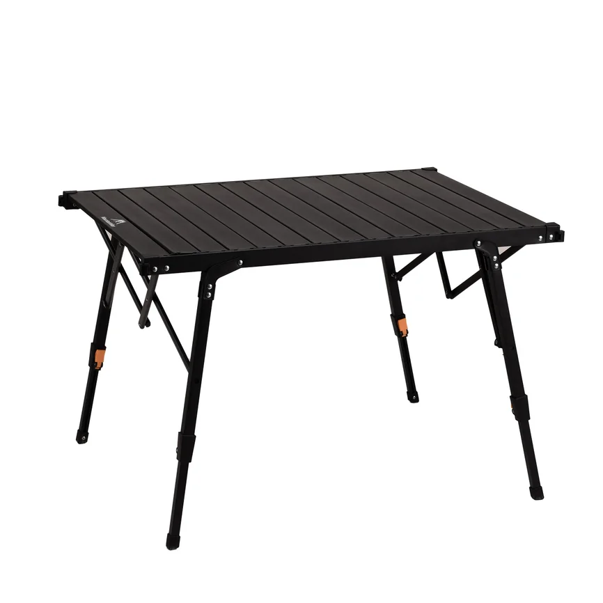 Height‑Adjustable Folding Egg Roll Table, Sliding Rail Design Portable Outdoor Camping Picnic Collapsible Desk