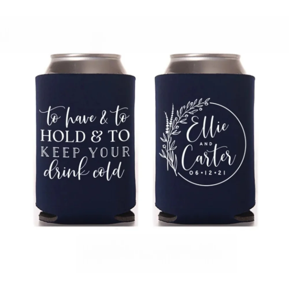 Wedding Can Cooler- To Have and To Hold - Custom - Wedding Favors, Beverage Insulators, Beer Huggers, Wedding Favor, Beer Holder