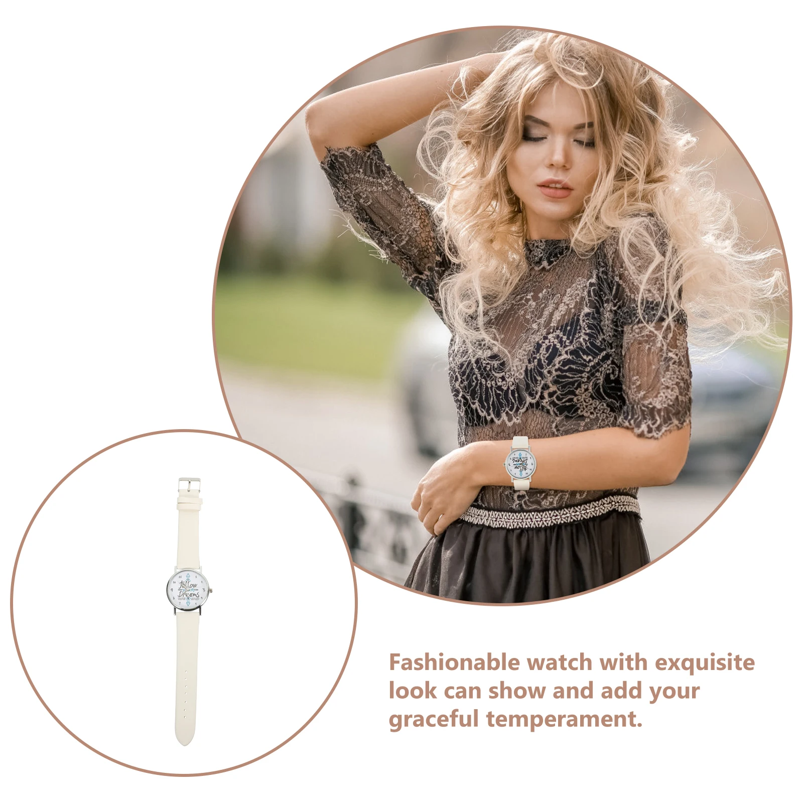

Watch Set Leisure Watches Metal Girl Wrist Decor Gift Women Bracelet Grace Wristwatch