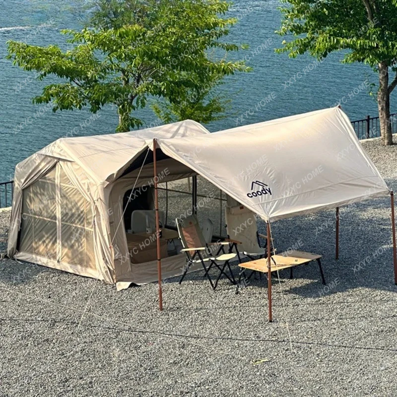 

L inflatable tent outdoor shading rainproof sun protection overnight seaside beach camping air column