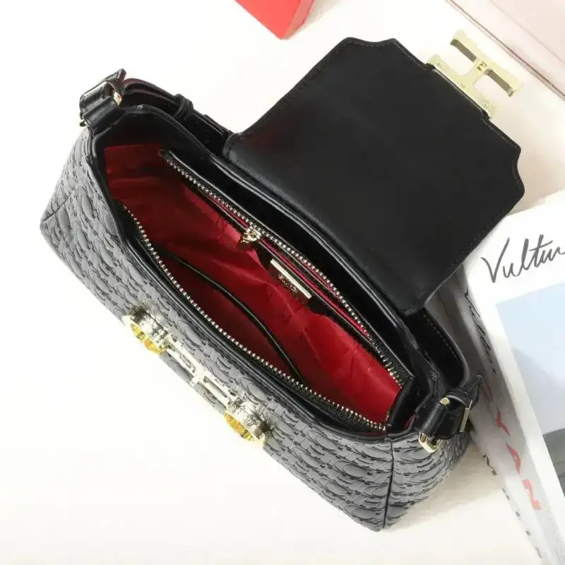 العلامة التجارية الفاخرة الأجهزة مشبك حقيبة يد السيدات حقيبة الهاتف الخليوي قابل للتعديل تنقش رسالة حقيبة كتف السيدات الموضة #6