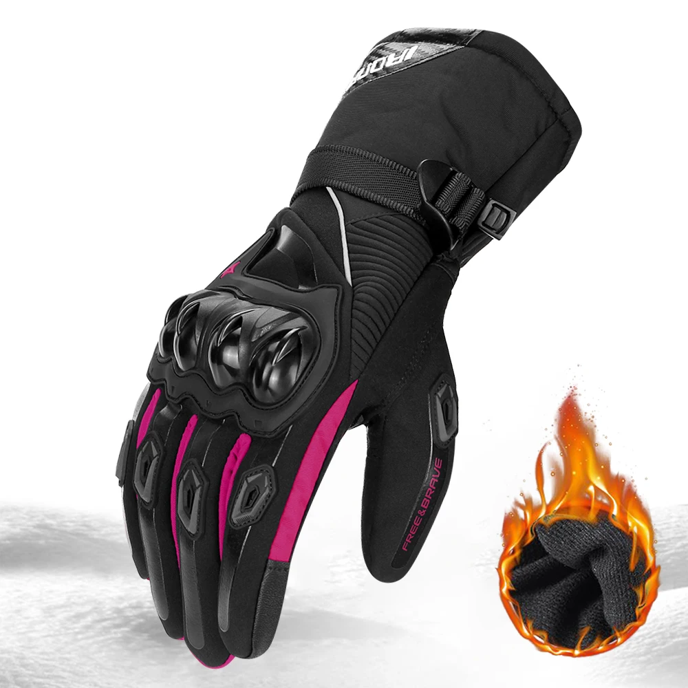 

Men Women Motorcycle Gloves Winter Windproof Warm Moto Protective Gloves Waterproof Moto Motocross Touch Screen Riding Gloves