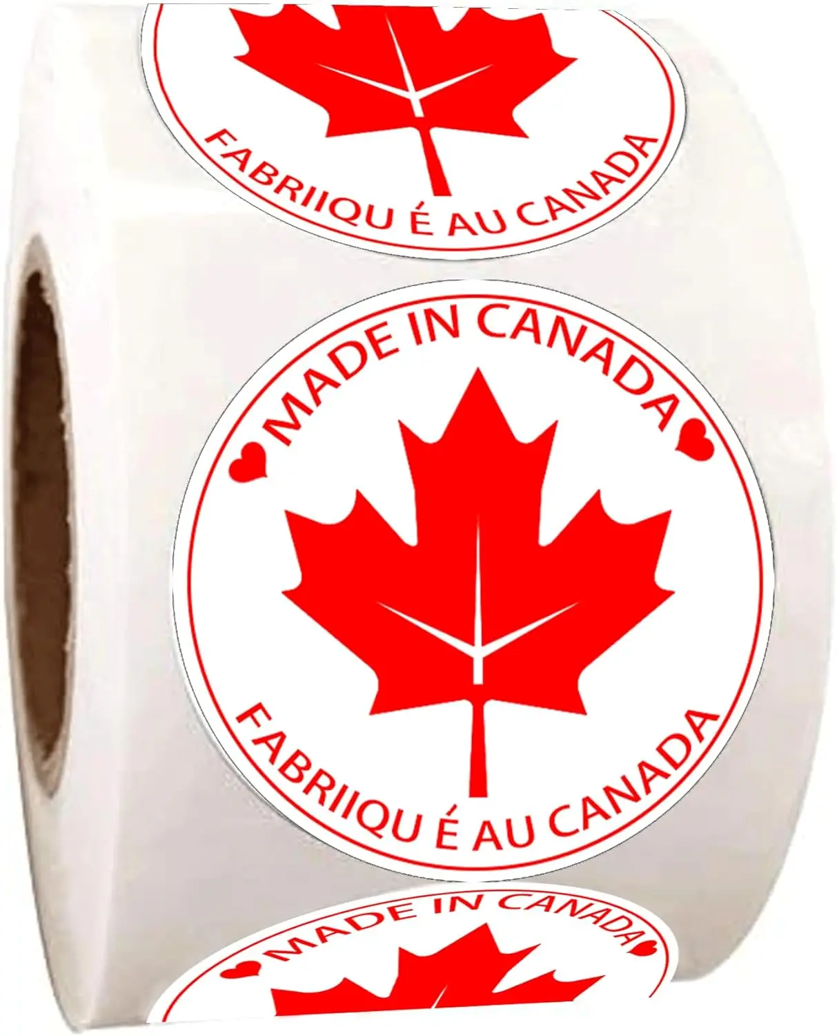 

Made in Canada Sticker 1000 Pcs FABRIQUE AU Canada Labels - Canadas Stickers Adhesive Canadas Dot Stickers Canadaa Day Package