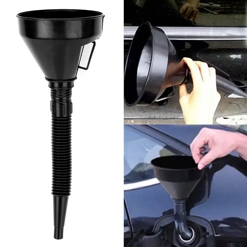 Embudo de aceite Universal con mango de tubo de filtro, herramientas de llenado de combustible de Gas diésel, accesorios para automóviles, Motor de camión, todoterreno, 4x4