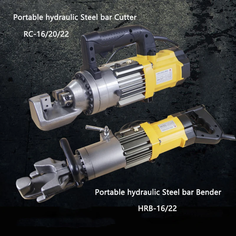 

Portable Electric hydraulic Steel bar Cutter RC-16/20/22 Portable Electric hydraulic Steel bar Bender HRB-16/22