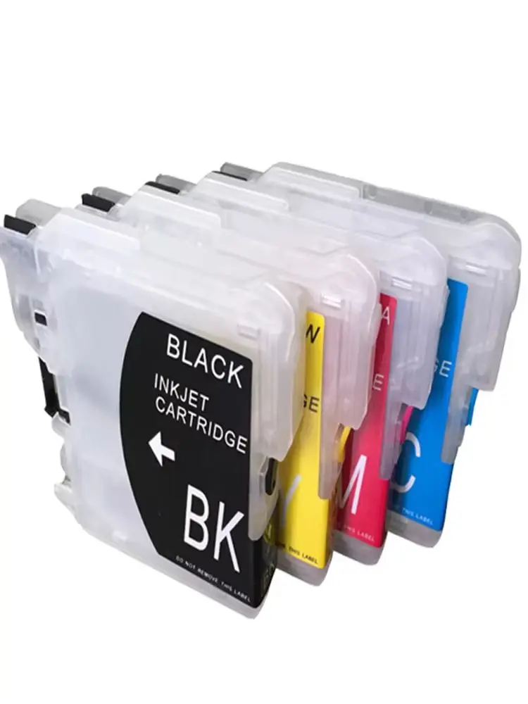 LC38 LC39 LC61 LC65 LC980 LC985 LC990 LC1100 Refillable Ink Cartridge For Brother DCP-J125 185C 195C J315W DCP- J140W/145C/165C