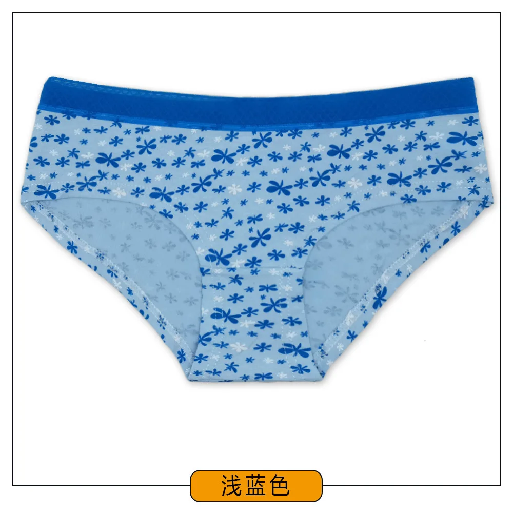 New Style 5pcs/Lot Lovely Girl Briefs Women\'s Cotton Solid Color Panties Printing New Underwear Lady Sexy 89588