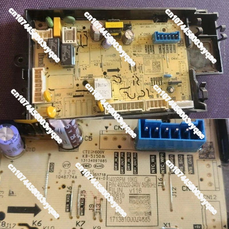 

Подходит для материнской платы управления силовой платой 17138100020476. Подходит для компьютерной платы стиральной машины с барабанной загрузкой.