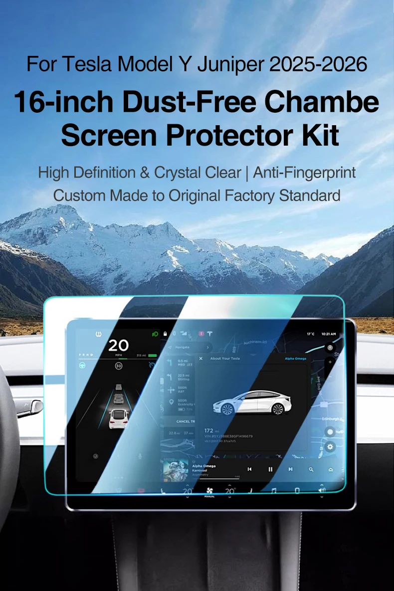 Heenvn für Tesla Neues Modell Y Juniper / Modell Y L 2025 2026 Auto Panzerglasfolie Matt HD Touchscreen-Schutzfolie für die Mittelkonsole – Detail 1