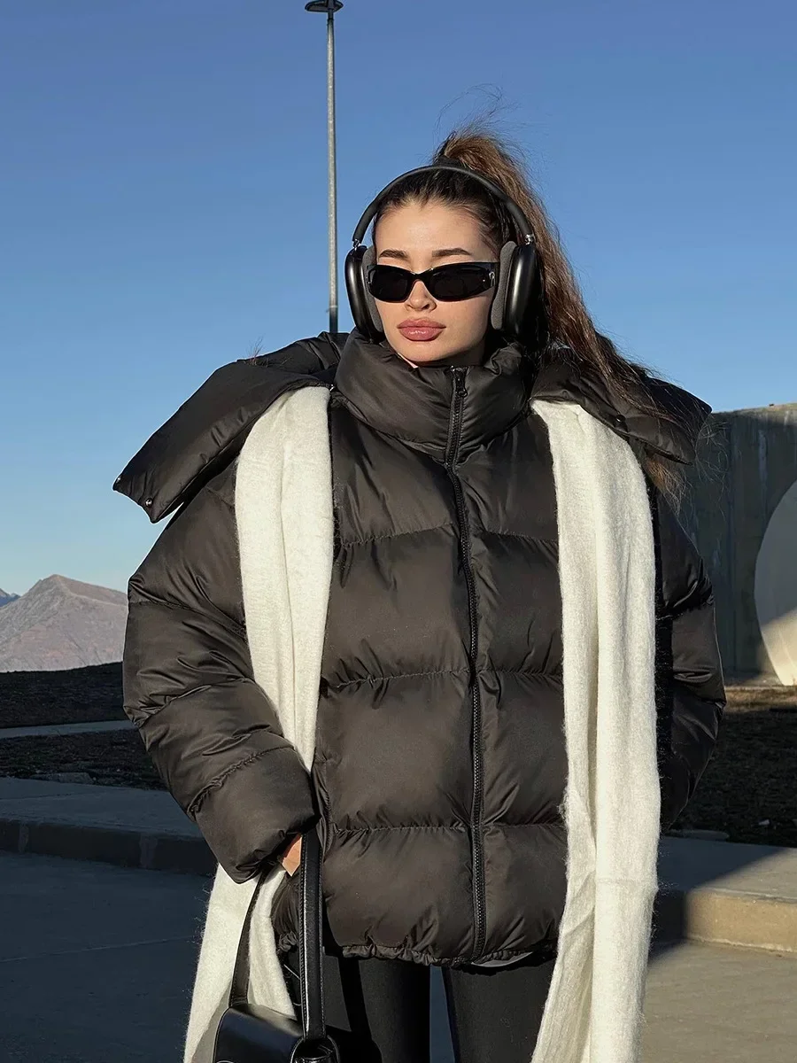 Winter Warm Down Coat Women Fashion Parkas Coat Vintage Bread Jacket Outwear Office Ladies Cotton Puffer Jackets